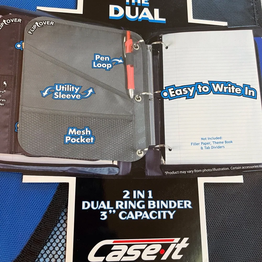 Case-it 2 in 1 dual ring binder
